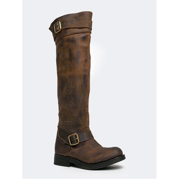 NIB Wishlist Brown Distressed Jeffrey Campbell - Picture 1 of 5